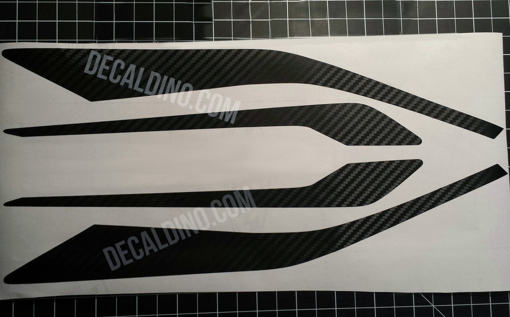 2015 Carbon Fiber Body Stripe Honda Grom Decals Factory Replacement Stickers msx125